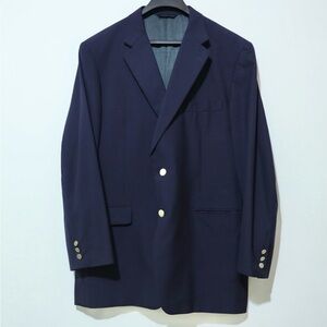 Burberry London Suit Blazer Jacket Navy Blue Tailored 100% Wool